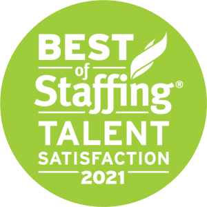 2021 Best of Staffing Talent Satisfaction Award