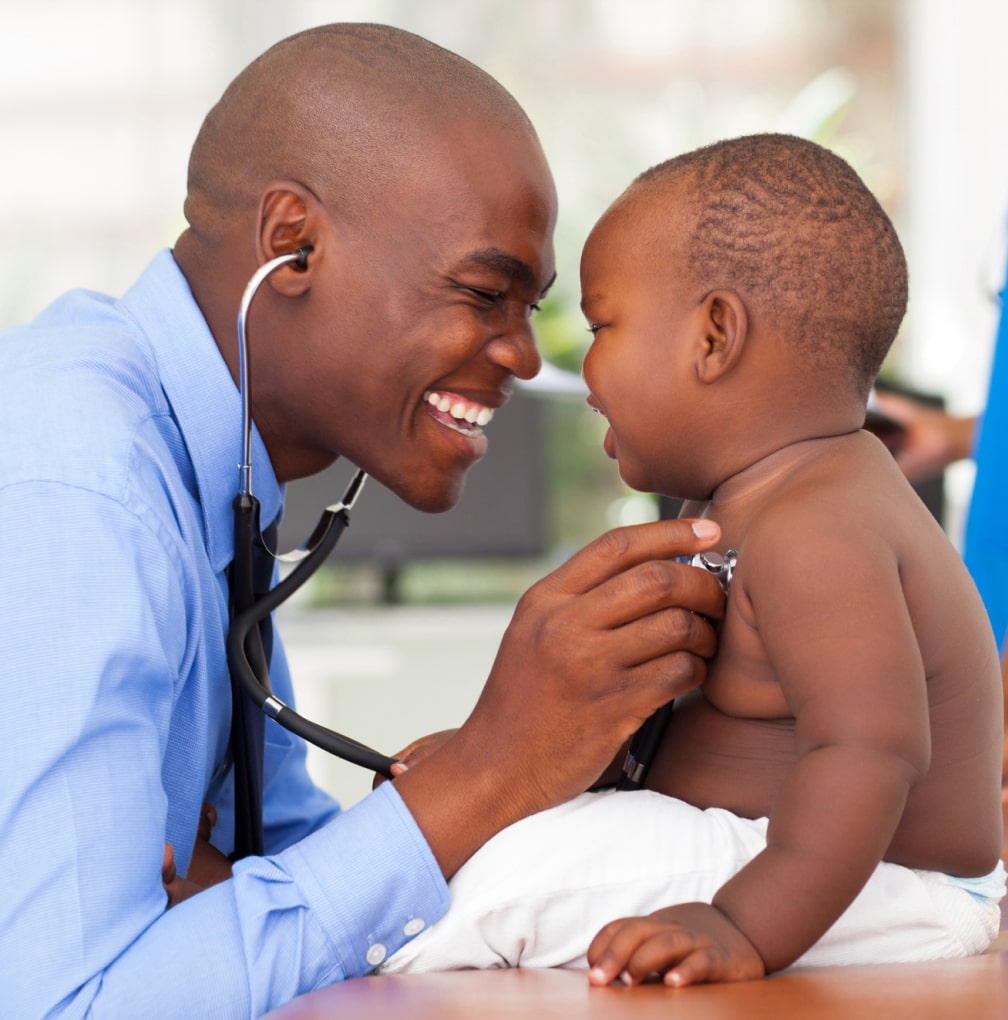 doctor examining the kid